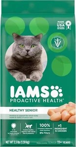 IAMS Proactive Health Healthy Senior Dry Cat Food with Chicken, 3.5 lb. Bag - Picture 1 of 10
