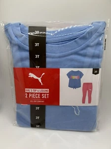 Puma Girl 2 Piece Short Sleeve Top and Legging Set - Picture 1 of 14