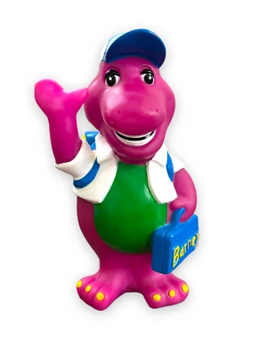 Винтаж 1992 Lyons Group Barney Фиолетовый Динозавр Монета Копилка Снова в Школу - Изображение 1 из 4