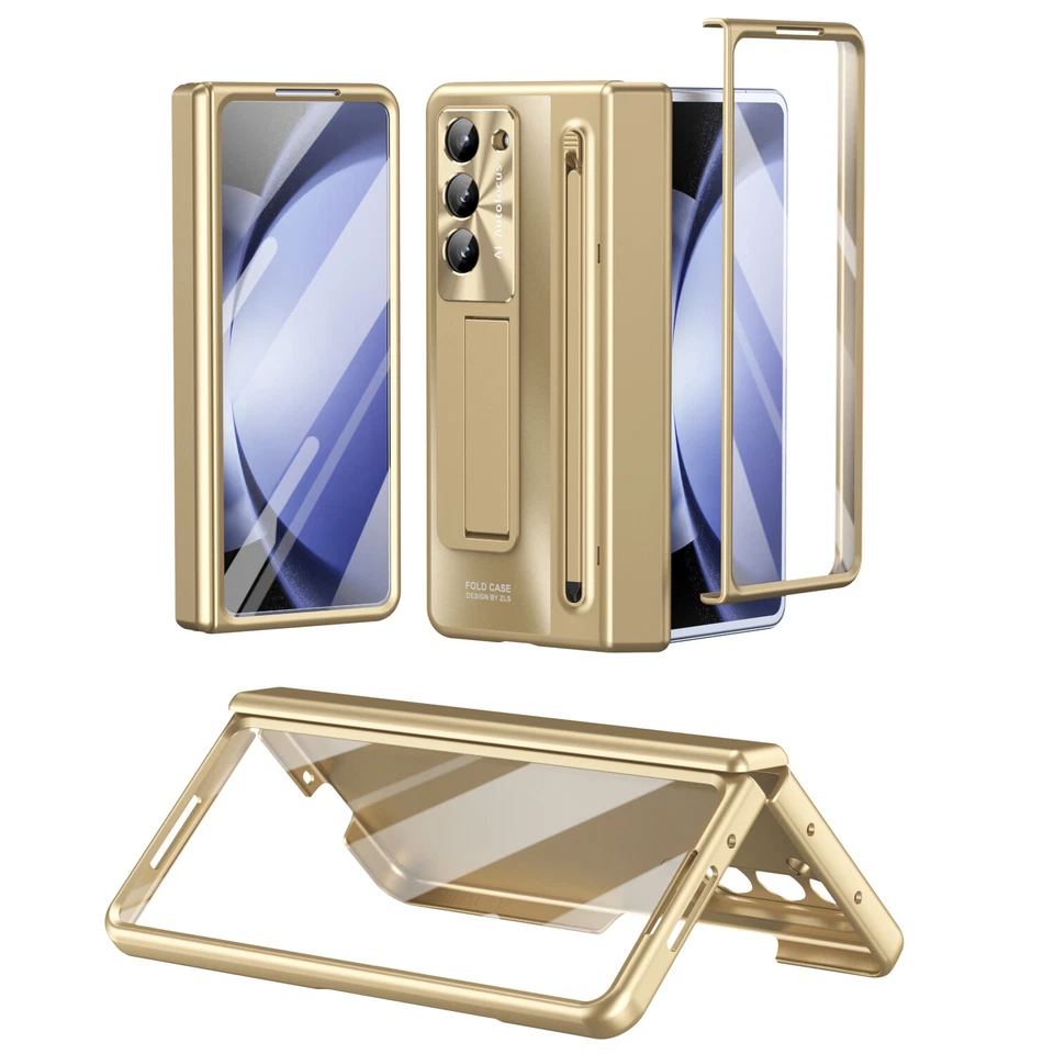 Funda con bisagra a prueba de golpes plegable 6 5 4 para Samsung Galaxy Z con bolígrafo Foto 1 de 4