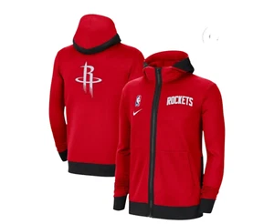 Houston Rockets NBA Nike Hombres Showtime Performance Sudadera con Capucha Chaqueta Roja Talla XL - Imagen 1 de 9