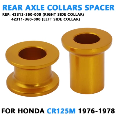 Espaciador de collares de eje trasero para Honda CR125M 1976-78 42313-360-000 y 42311-360-000 Foto 1 de 4