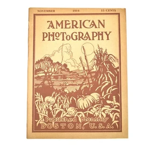 Antique - Nov. 1914 - 15 Cents - American Photography Magazine - VELOX - 10x7.5" - Picture 1 of 6