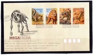 Juego de 4 estampillas de mega fauna de Australia 2008 S/A FDC, muy buen estado - Imagen 1 de 1