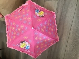 Disney Store Girls' Princess Umbrella Rain Pink Sleeping Beauty Cinderella Belle - Picture 1 of 7