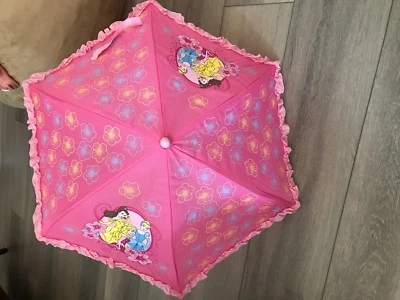 Disney Store Niñas Princesa Paraguas Lluvia Rosa Bella Durmiente Cenicienta Bella Foto 1 de 4