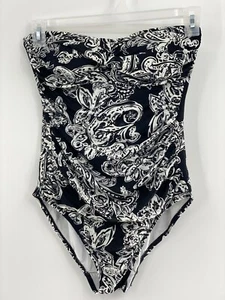 Lauren By Ralph lauren One Piece Strapless Swimsuit Bathing Suit Size 6 - Picture 1 of 5