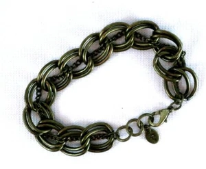 Brass Metal Chain Bangle Bracelet s.Oliver Stamped P/C - Picture 1 of 4