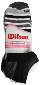 Wilson 10 Pairs Girl's No Show Socks RW7203G - Picture 1 of 8
