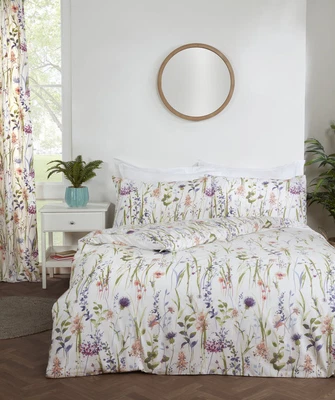 Hampshire Floral Meadow Flowers Printed Duvet Cover Quilt Cover Set Bedding