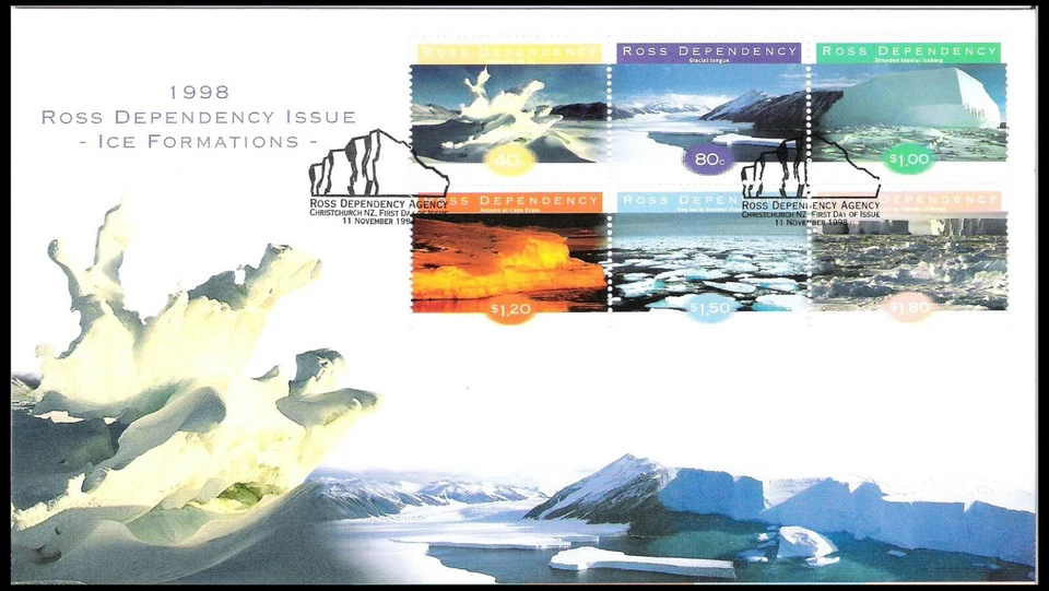  NZ 1998 ROSS DEPENDENCY ICE FORMATIONS FDC (VF) - Image 1 of 1