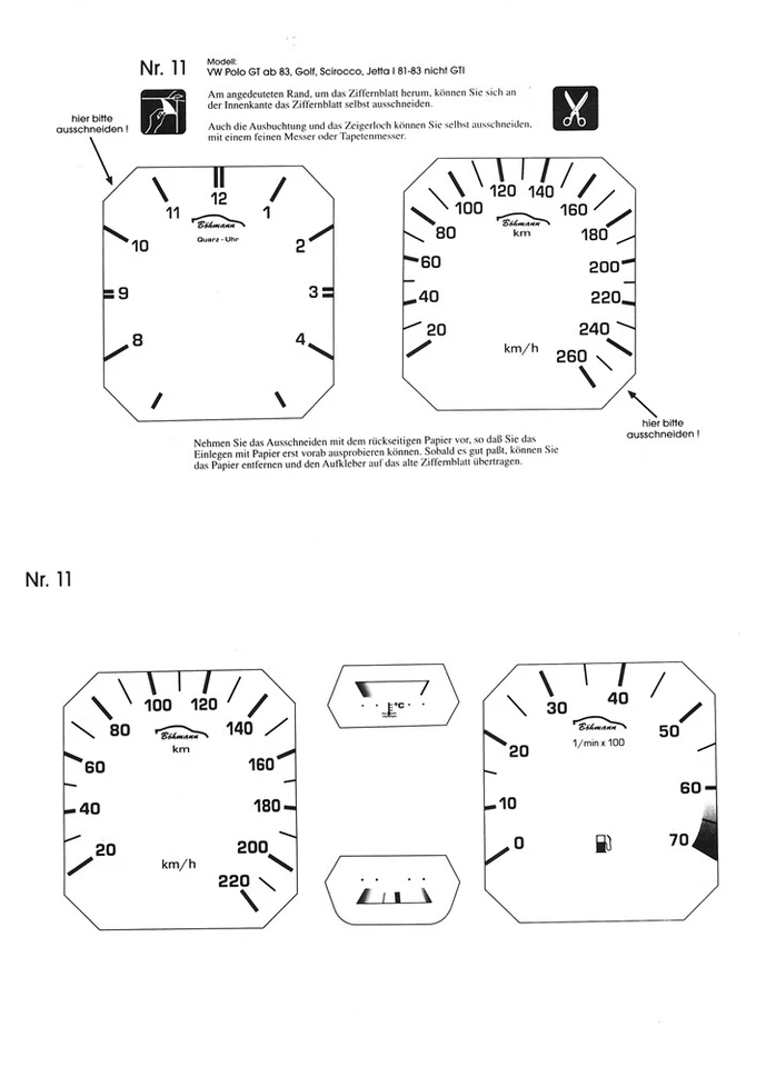 Bms racing Pellicola Tachimetro Bianco per VW Polo Gt Fuori `83, Golf, Scirocco, - Immagine 1 di 1