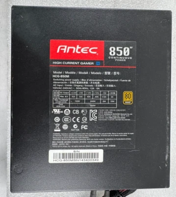 ANTEC Power Supply | HCG-850M 20+4 Pin 850W ATX Desktop *TESTED* - Image 1 of 4