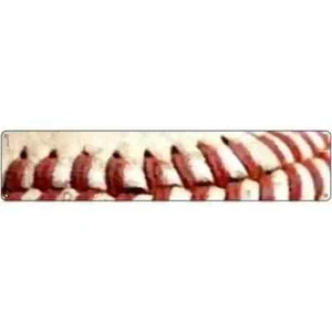 Baseball Threads 3"x12" metal street sign plaque Home Door Garage Wall Decor - Picture 1 of 1