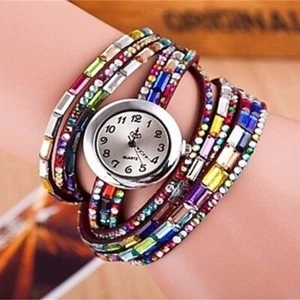 3PCs - Brand New Colorful Leather Wrap Bracelet Watch Stylish and Unique - Bild 1 von 3