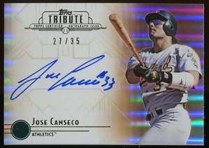 2014 Topps Tribute José Canseco Sepia Auto 27/35 Oakland A's Athletics #TA-JC - Imagen 1 de 4
