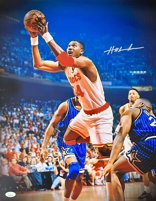 Hakeem Olajuwon Signed Autographed 16x20 Photo JSA Authen Houston Rockets #1 - Image 1 of 2