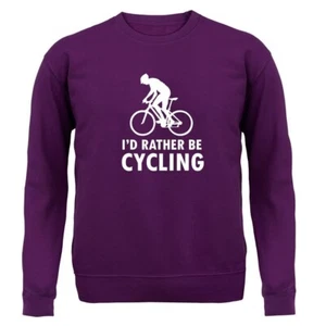 I'd Rather Be Cycling - Kids Hoodie / Sweater - Cycle Equipment Bike Bikes Love - Picture 1 of 20