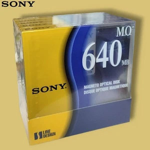 5 Disketten Disketten optisch magnetisch M.O. 640 Mb Vintage Sony Neu in Box - Bild 1 von 5