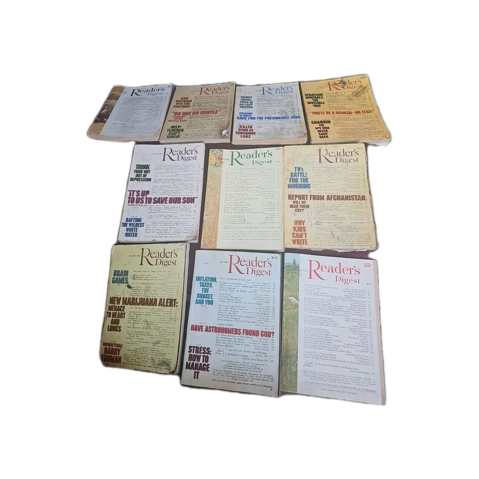 Readers Digest 1981-1966 Lot Of 10 Digest Magazines Vintage Softcovers  - Image 1 of 4