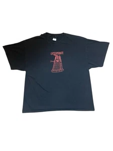 Vintage Y2K Doctor Who Exterminate Shirt Mens Size XL Black Cartoon Grunge - Picture 1 of 9