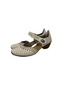 Rieker Antistress Mirjam beige hellbraun creme Blumen Mary Jane Absatz Damen 39/8 - Bild 1 von 9