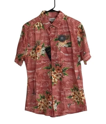Camisa Haggar The Tuckless Med Floral Manga Corta Algodón Hawaiano Tropical Nueva con Etiquetas Foto 1 de 4