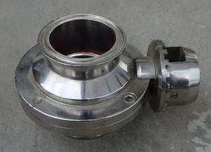 Rare 304L 2" AISI 2 POSITION BUTTERFLY VALVE Stainless Steel Dairy Milk Mint - Picture 1 of 4