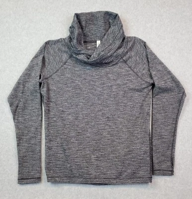 Пуловер Lululemon Healthy Heart свитер размер 4 Coco Pique черный воротник-капот для йоги - Изображение 1 из 4