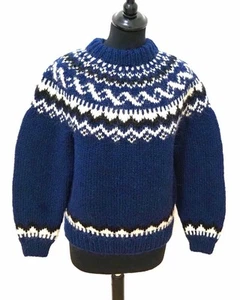 Island Norweger Damen Strick Pullover Grösse XS Schurwolle Handarbeit N806 - Bild 1 von 3