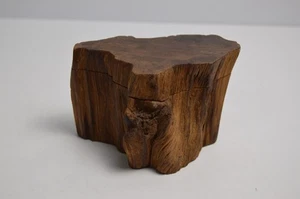 Portagioie vintage in legno naturale di cedro intagliato a mano arte da collezione - Foto 1 di 19