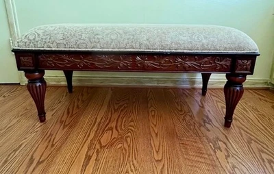 VINTAGE BOMBAY BED BENCH  ~ COUNTRY FRENCH - Изображение 1 из 4