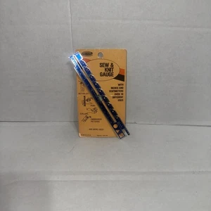 Vintage Penn New Old Stock Metal Sew & Knit Gauge 6" Measuring Rule - Picture 1 of 2