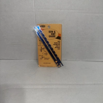 Vintage Penn New Old Stock Metal Sew & Knit Gauge 6" Measuring Rule - Image 1 of 2