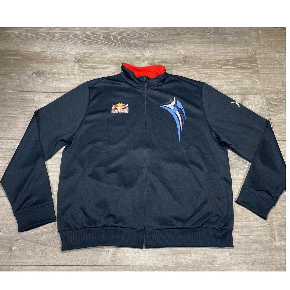 Red Bull Racing Team Jacket Mens XL Black Puma Formula 1 F1 Full Zip Track Coat - Image 1 of 4
