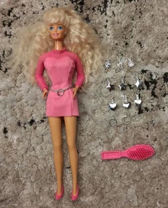 Earring Magic Barbie Doll 1992 Vintage Original Dress Jewelry Accessories #7014 - Picture 1 of 6
