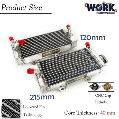 For 2005-2008 Honda CRF450R CRF 450R 2006 2007 05 06 07 08 Aluminum R&L Radiator - image 1 of 4