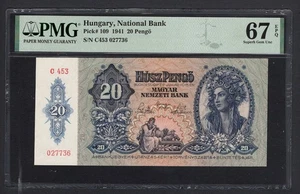 Hungary 20 Pengo 1941 P109 Uncirculated Grade 67 - Picture 1 of 2