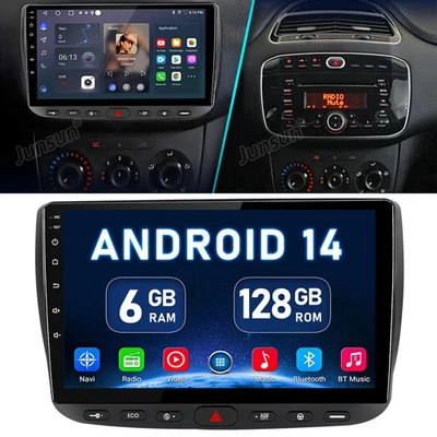Autoradio Android 14 Carplay 128GB Für Fiat Grande Punto EVO 199 Linea 2012-2017 - Bild 1 von 4