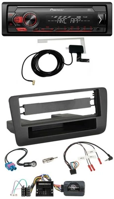 Pioneer 1DIN USB DAB MP3 Lenkrad Autoradio für Audi A1 (ab 2010) - Bild 1 von 4