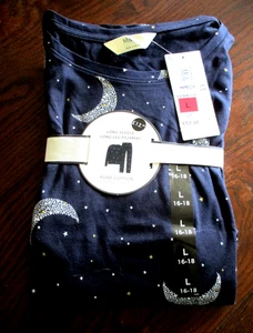 M&S Ladies Pyjama Set Size 16-18 Navy Long Leg Long Sleeve New size 16-18 - Picture 1 of 3