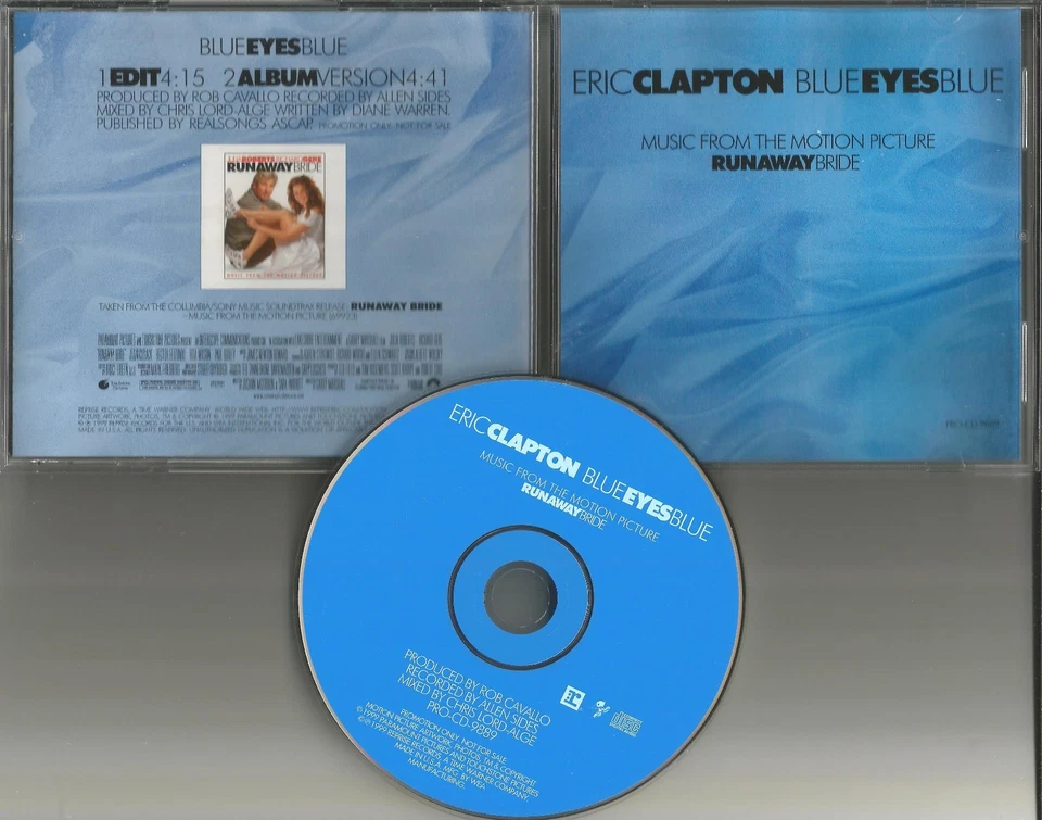 ERIC CLAPTON Blue Eyes w/ RARE EDIT PROMO Radio DJ CD single 1999 USA MINT - Image 1 of 1