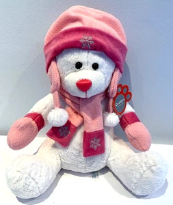 Card Factory Cuddles Collection White/Pink Teddy Bear 12”/30cm Soft Plush Toy - Picture 1 of 5