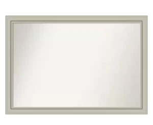Amanti Art Romano Silver Narrow 39.75 in x 27.75 in Non-Beveled Rectangle Mirror - Picture 1 of 5