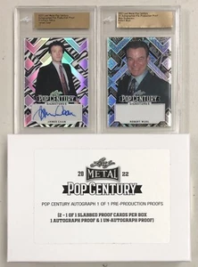 2022 Leaf Pop Century James Caan Auto Zebra 1/1 Robert Wuhl 1/1 Snakeskin Proof - Picture 1 of 1