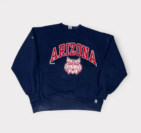 Vintage Arizona Wildcats Crewneck Sweatshirt Adult M/L Russell Athletic 90s Cover