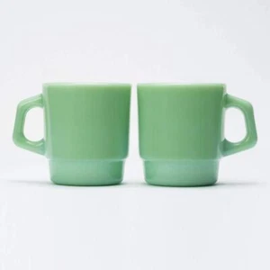 Feuerkönig Jadeit Jade D Griff Stapelbecher Tasse 2er Set mit Box Made Japan - Bild 1 von 9