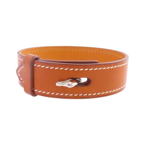 HERMÈS Bracciale HERMES PHW braccialetto misura T4 pelle di vitello