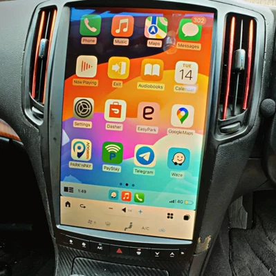 For Infiniti G37 2007-2013 Wireless Apple CarPlay & Android Auto Tesla Screen - Image 1 of 4
