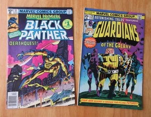 Lot of 2 Keys! MARVEL PREMIERE 51 (#1) BPanther +ASTONISHING TALES 29/Guardians! - Picture 1 of 8
